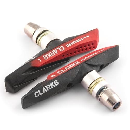 Image of Clarks CPS958 Elite MTB/Hybrid V-Brake Pads Integral Block W/ Dual Compound Aqua-Glide Pads, 72 mm, Black