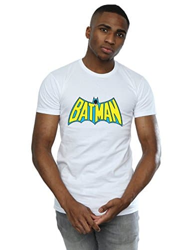 Image of DC Comics Men's Batman Retro Logo T-Shirt White Small