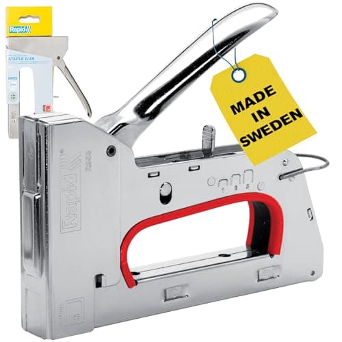 Image of Rapid Heavy Duty Manual Staple Gun PRO R353 for No. 53 Staples, Fabric Staple Gun with 3-Step Force Adjuster, Easy Squeeze Trigger, and Ergonomic Handle, Made in Sweden (5001666)