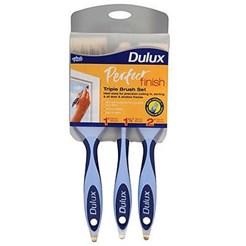 Image of Dulux Men's Brushes, Blue, Triple Brush Set