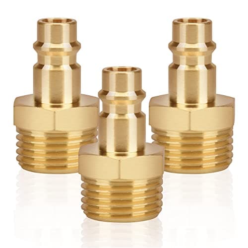 Image of 3pcs Air Line Connectors Euro Airline Hose Compressor Fittings 1/2" BSP Air Coupler and Plug Kit Couplings Connector Male