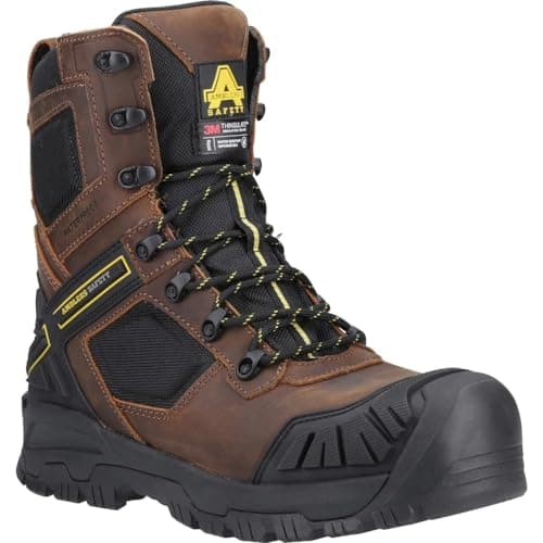 Image of Amblers Safety AS964C Detonate Safety Boot Waterproof Safety Footwear Male Brown UK Size 9
