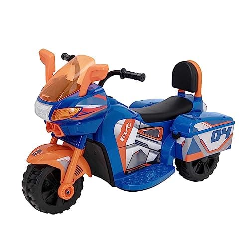 Image of EVO Electric Ride On Blue Zoom Sports Bike | 6V Battery Powered Motorised Kids Ride-On Bike With Pedal Driven Car Forward Function, Working Horn & Lights | Ride-On Toy Vehicle | Ages 2+