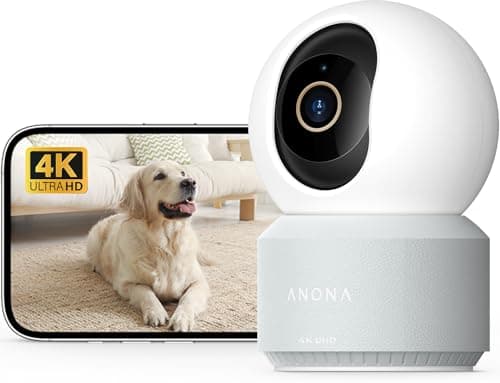 Image of Anona Pano 4K UHD Indoor Security Camera, 360° Pan-Tracking Dome Camera for Home Security, Wi-Fi 6, Indoor Camera with Person/Pet/Baby Cry Detection, 2-Way Audio & Privacy Mode | Alexa Compatible