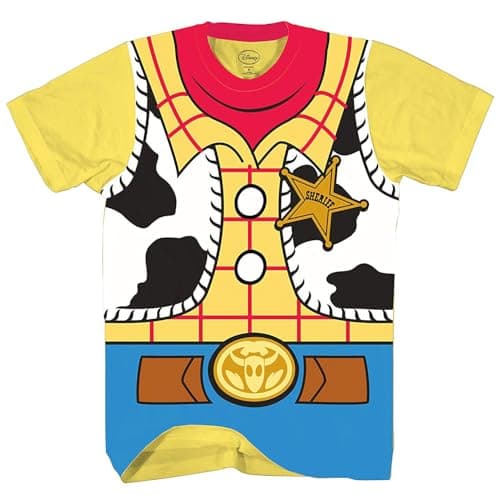 Image of Disney Toy Story Sheriff Woody Cowboy Costume Adult T-Shirt