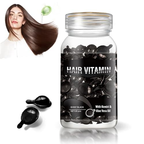 Image of Hair Vitamin Serum Capsule, Hair Treatment Serum, Hair Growth Oilwith Moroccan, Macadamia & Avocado Oil, Vitamins A/C/E Restores Dry Frizzy Hair, Repair Damaged and Smooth Shiny Hair (B)