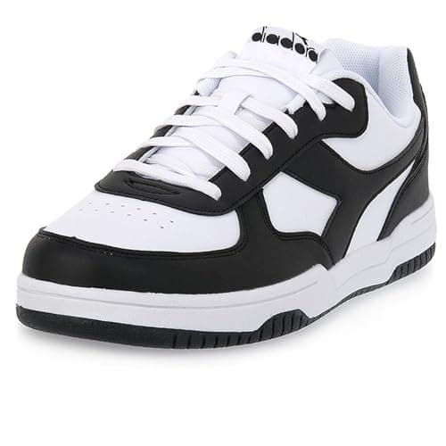 Image of Diadora Raptor Low Unisex Adult Trainers, White Black Black, 11.5 UK