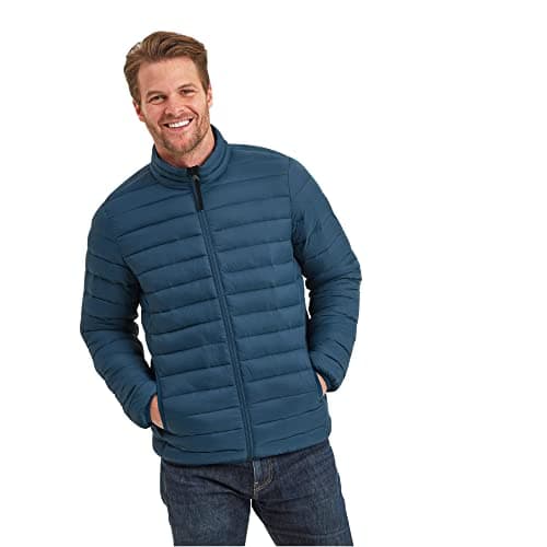 Image of TOG24 Gibson Mens Puffer jacket Lightweight Padded Jacket Water Resistant Quilted Coat Ultra Warm Wind Resistant for Hiking Casual Skiing Lagoon Blue L