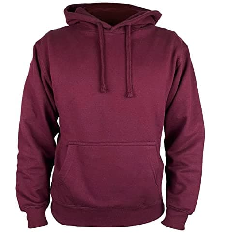 Image of Vasego|Mens Plain long sleeve Hoodie Fleece Pull-Over|Soft and comfy Adult Top Sweatshirt Hoodies|Work and longe wear | Uni-Sex | (as8, alpha, xx_l, regular, regular, Burgandy)