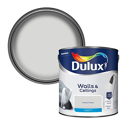 Image of Dulux Walls & Ceilings Matt Emulsion Paint - Polished Pebble - 2.5L