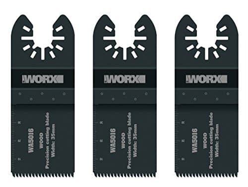 Image of WORX WA5016.3 35mm Sonicrafter Oscillating Multitool Universal Wood Cutting Blade (3 Pieces)