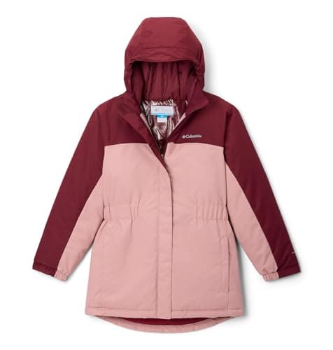 Image of Columbia Youth Girls Hikebound 2 Long Insulated Jacket, Winter Jacket, Eraser Pink/Rich Wine, Large