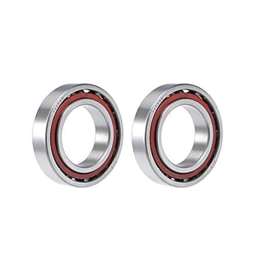 Image of uxcell 7008AC Angular Contact Ball Bearing 40x68x15mm, Single Row, Open, 25° Contact Angle 2pcs