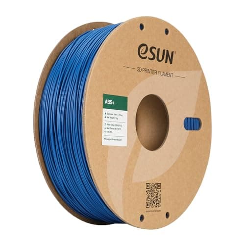 Image of eSUN ABS+ Filament 1.75mm, Low Warping 3D Printer Filament ABS Plus, Dimensional Accuracy +/- 0.05mm, 1KG Spool (2.2 LBS) 3D Printing Filament for 3D Printers, Blue