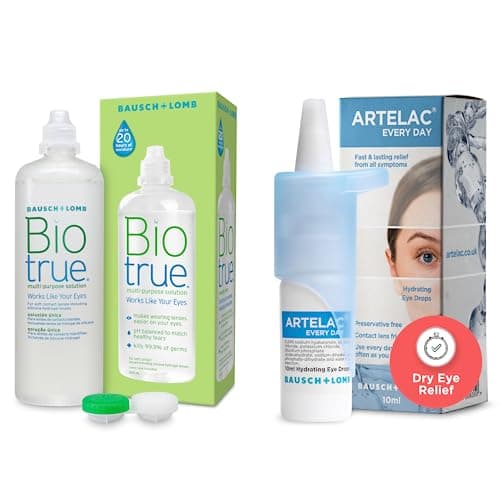 Image of Biotrue Multi-Purpose Contact Lens Solution 300 ml & Artelac Every Day Eye Drops for Dry Eye 10ml