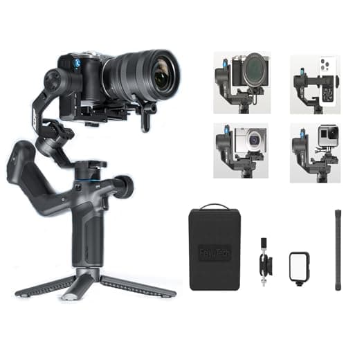 Image of FeiyuTech SCORP Mini 3 Pro Kit 3-Axis Camera Stabilizer,Built-in AI Track,All in One Handheld Gimbal for Mirrorless, Pocket Camera,Action Camera, Phone, 2KG Payload