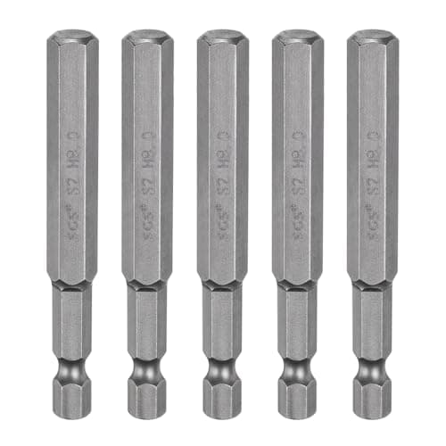 Image of sourcing map 5pcs H8.0 Hex Head Drill Bit Wrench 8mm Metric Flat Tip 1/4" Hex Shank 75mm (3") Long Magnetic Hexagonal Screw Driver Socket Industrial Screwdriver Power Bits