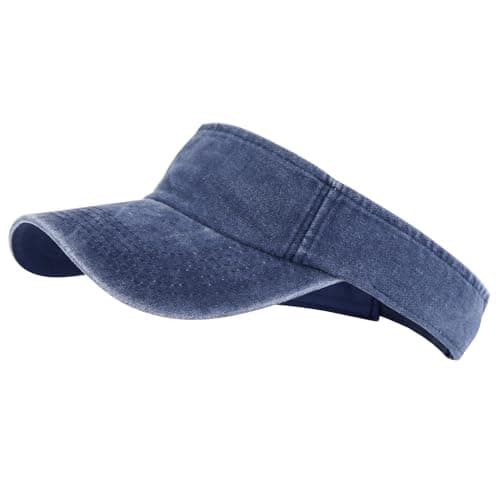 Image of MK MATT KEELY Sun Visor Hat Sports Adjustable Baseball Cap with Outdoor UV Protection for Women Men Retro Blue