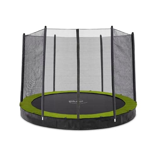 Image of Plum Play In Ground Round Outdoor Circular Garden Sports Trampoline (8ft with Enclosure)