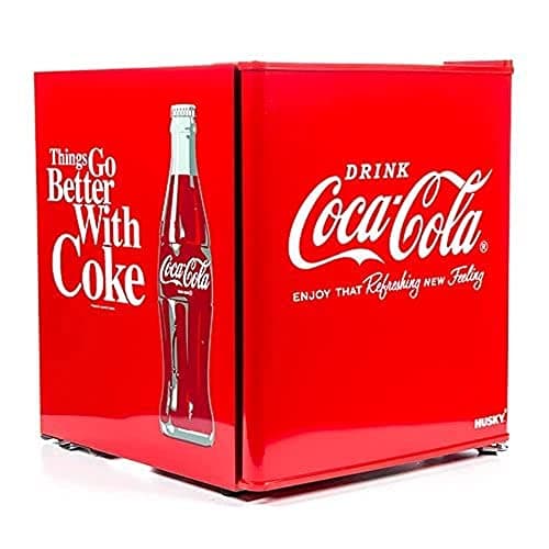 Image of Husky HUS-EL196 Coca Cola Design Mini Fridge/Drinks Cooler, Red