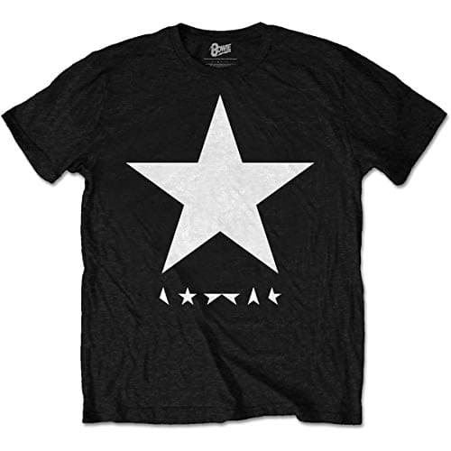 Image of David Bowie Blackstar (White Star On Black) Official Tee T-Shirt Mens Unisex (Small)