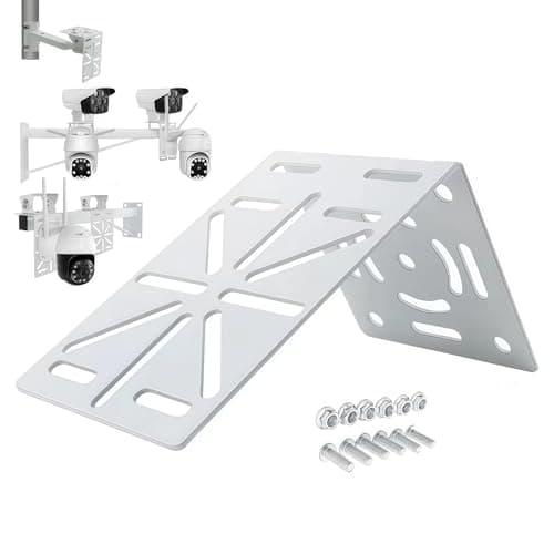 Image of CTXSumTec CCTV Mount Bracket, L-Shape Security Mount Plate, Universal Wall Ceiling Mounting Brackets Extension Support for Security CCTV Hikvision Dome Surveillance Camera