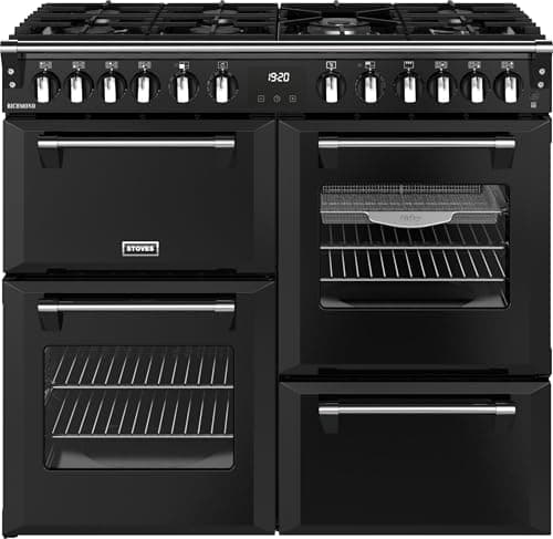 Image of Stoves Richmond 100cm Dual Fuel Range Cooker - Black - A/A/A Rated