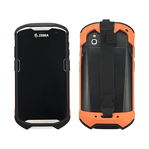 Image of Protective Cover Case Rugged Boot with Hand Strap for Zebra TC51 TC52 TC56 TC57 TC510K,Case for Handheld Barcode Touch Mobile Computer,Scanner Accessories (Orange)