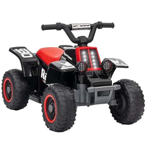 Image of AIYAPLAY 6V Electric Car for Kids, Battery Powered Kids ATV, Quad Bike with Forward Backward, LED Headlights, for Ages 18-36 Months, Black