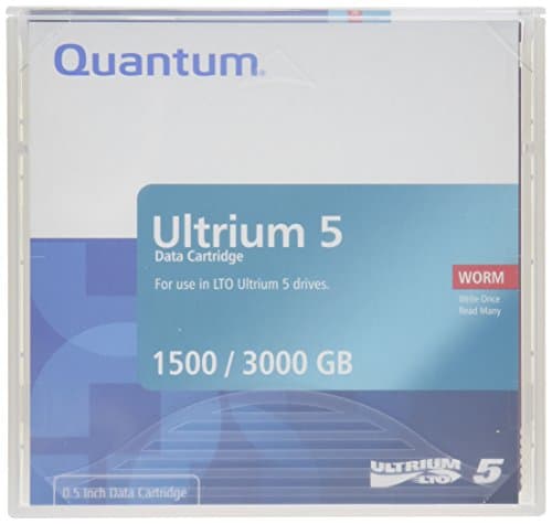 Image of Quantum LTO5 Ultrium WORM - blank data tapes (21.5 x 102 x 105.4 mm, LTO, 50-113 °F)