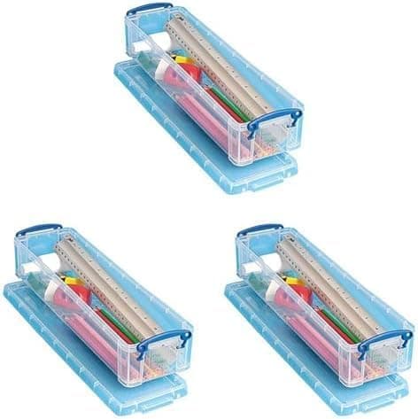 Image of Really Useful Plastic Storage Box 1.5 Litre Clear (Pack of 3)