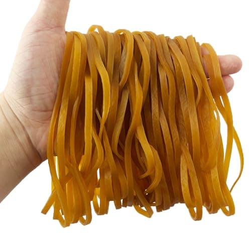Image of 100 Pcs Large Elastic Bands, Large Rubber Elastic Bands, Strong Thick Elastic Rubber Bands Set for Home School Bank Office Supplies File Folders Box Books Gifts Notebook - 150 x 4mm