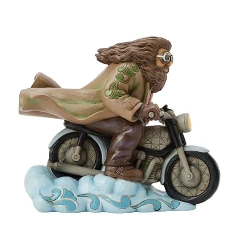 Image of Enesco Harry Potter by Jim Shore Rubeus Hagrid Riding Motorbike Figurine, 6.69 Inch, Multicolor