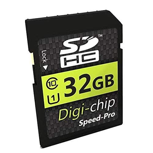 Image of Digi-Chip 32 GB 32 GB UHS-1 CLASS 10 SD SDHC Memory Card for Sony Cybershot DSC-HX400V, DSC-WX220, DSC-H300, DSC-H400, DSC-WX350, DSC-W800, DSC-WX500 and DSC-HX90V