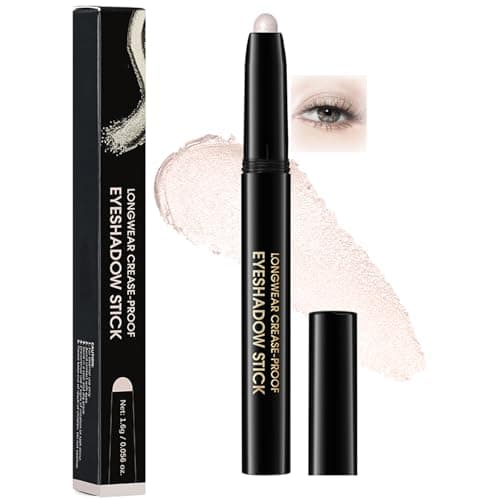 Image of Glitter Oyster Eyeshadow Stick – Pearl White Shimmer Eye Pencil for Inner Corner & Brow Bone Highlight, Creamy Blendable Waterproof Formula, Long-Lasting Multi-Use Eyeliner & Highlighter