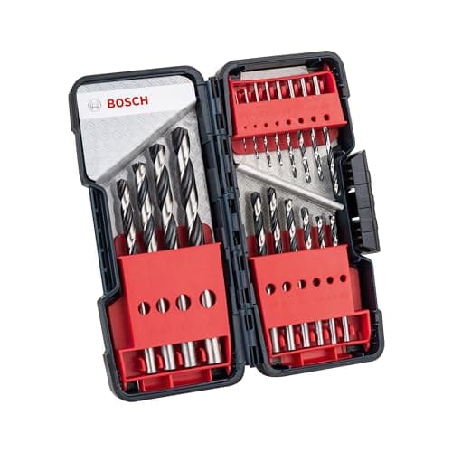 Image of Bosch Professional 18pcs. HSS Twist Drill Bit PointTeQ (for Metal, in ToughBox, Ø 1-10 mm, Accessory Drill)