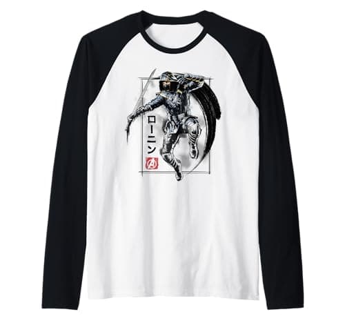 Image of Marvel Avengers Endgame Ronin Poster Raglan Baseball Tee