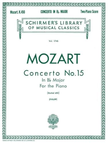 Image of Concerto No. 15 in Bb, K. 450: Schirmer Library of Classics Volume 1746 Piano Duet (Schirmer's Library of Musical Classics)