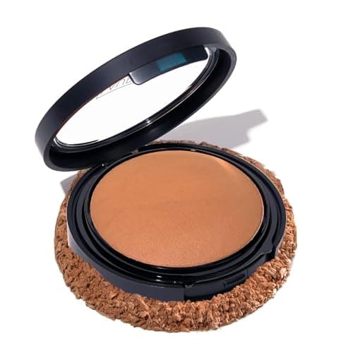 Image of LAURA GELLER NEW YORK Baked Double Take Powder Foundation - Deep - Buildable Medium to Full Coverage - Matte Finish