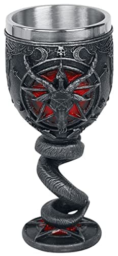 Image of Nemesis Now Baphomet Goblet 16cm, Resin w/Stainless Steel, Black