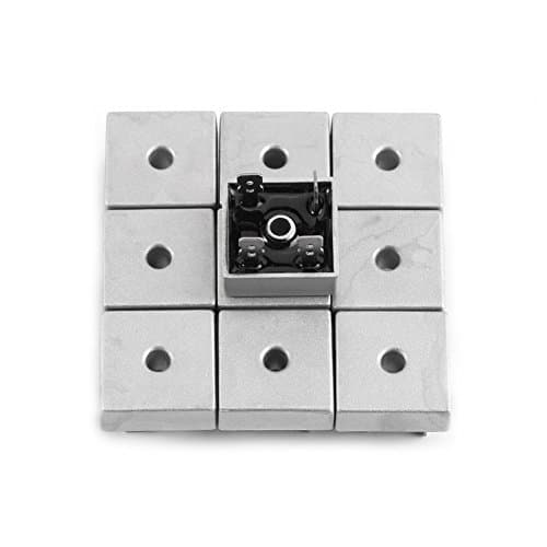 Image of Picysa 10Pcs KBPC5010 50A 1000V High Power Metal Box/Cover Single Phase Diode Bridge Rectifier 11 * 9 * 3 Bridge 50A Rectifier