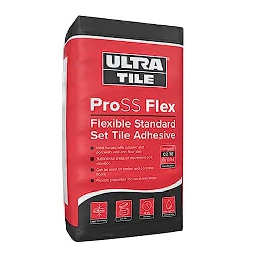 Image of Go Bathrooms Ultra Tile ProSS Flex Flexible Standard Set Tile Adhesive | Wall & Floor Adhesive | 20 KG Tile Adhesive | White