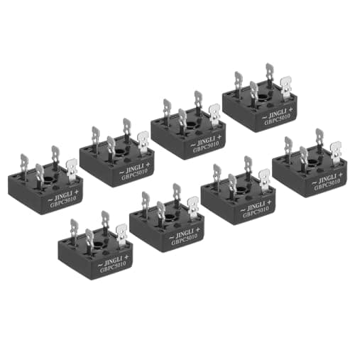 Image of PATIKIL GBPC50-10 Rectifier Diode, 8 Pcs Bridge Rectifier 50A 1000V Electronic Silicon Diodes for Converting AC Power to DC Power, Black