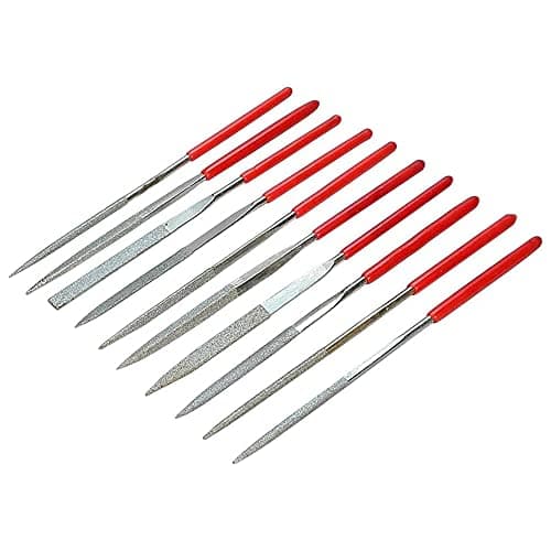 Image of ‌[Bestgle] 10PCS Diamond Needle File Set - Mini Hand Files for Jewellery Making & Glass Repair, 2 x 100mm for Metal, Ceramic, Wood & Resin Molds Craft Tools