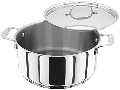 Image of Stellar Profile Stainless Steel Casserole with Lid 24cm, 3.7L Induction Ready, Oven Safe, Dishwasher Safe