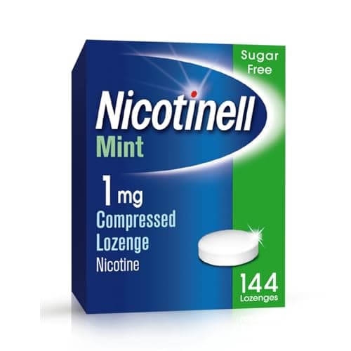 Image of Nicotinell Mint Lozenge 1mg (144 Lozenges), Stop Smoking Aid, Sugar Free Nicotine Lozenges, Fresh Mint Flavour, 1mg Regular Strength for Light Smokers, Quit Smoking Aid