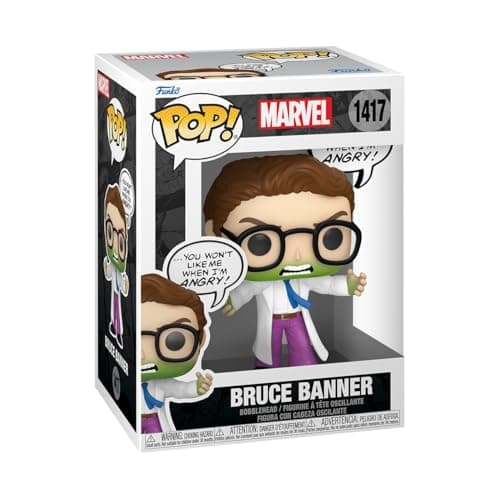 Image of Funko POP! Marvel: Bruce Banner - Hulk - (Don't Make Me Angry) - Marvel Comics - Collectable Vinyl Figure - Gift Idea - Official Merchandise - Toys for Kids & Adults - Comic Books Fans