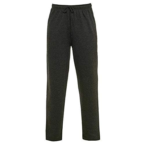 Image of Parsa Fashions Mens Open Hem Jog Pants/Jogging Bottoms Men Fleece Casual Plus Sizes Trousers Small to XXXXXL (2XL, Charcoal)