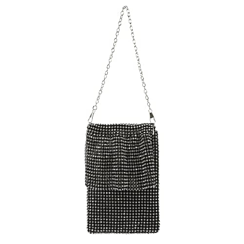 Image of SUPVOX Stylish Rhinestone Clutch Purse for Women, Portable Banquet Evening Bag with Satin Material, Practical and Well Organised Handbag for Cosmetics and Jewelry on Other Occasions