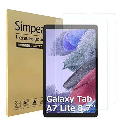 Image of Simpeak 2 Pack Screen Protector Compatible with Samsung Galaxy Tab A7 Lite (8.7''), Tempered Glass Screen Protectors Replacement for Samsung Galaxy Tab A7 Lite, Film clear [9H Hardness]